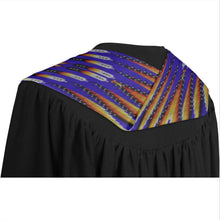 Load image into Gallery viewer, Fire Feather Blue Graduation Stole
