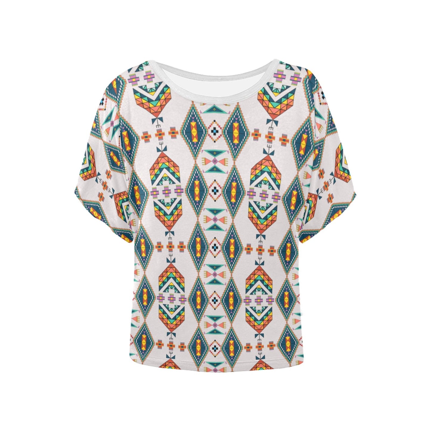 Travois Tipi Grey Women's Batwing-Sleeved Blouse T shirt