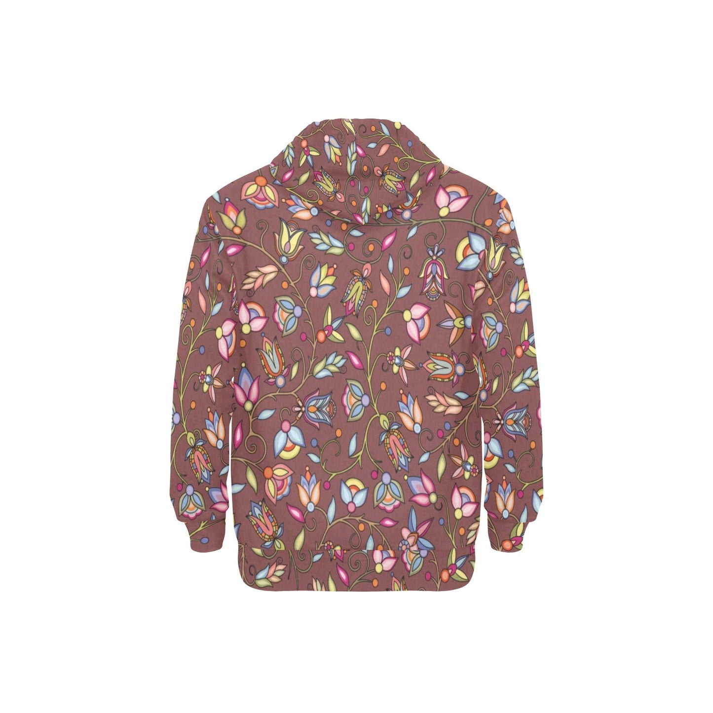 Buffalo Bloom Clay Men's Long Sleeve Fleece Hoodie