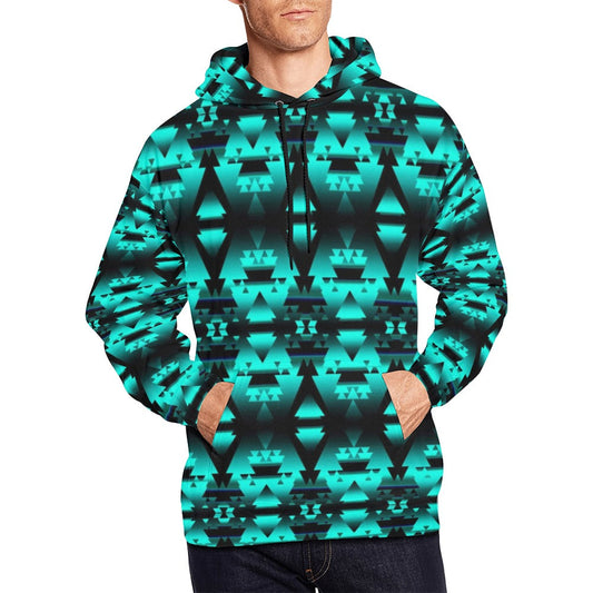 Dark Teal Winter Camp Hoodie for Men