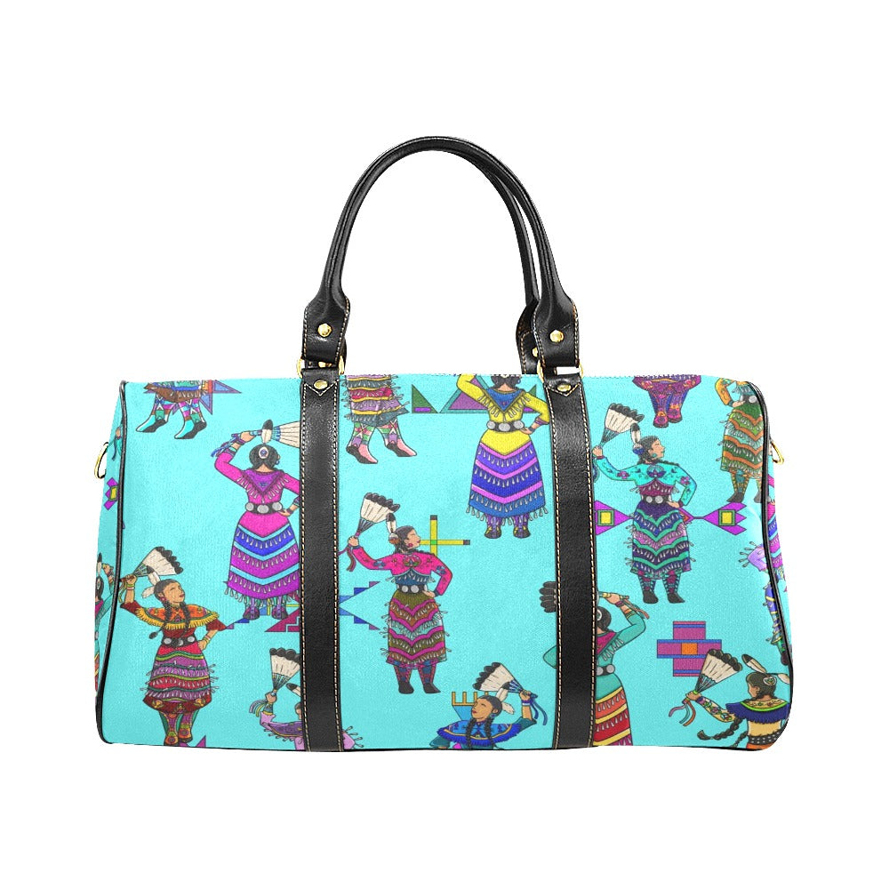 Women's Jingle Dancers Turquoise Small Travel Bag