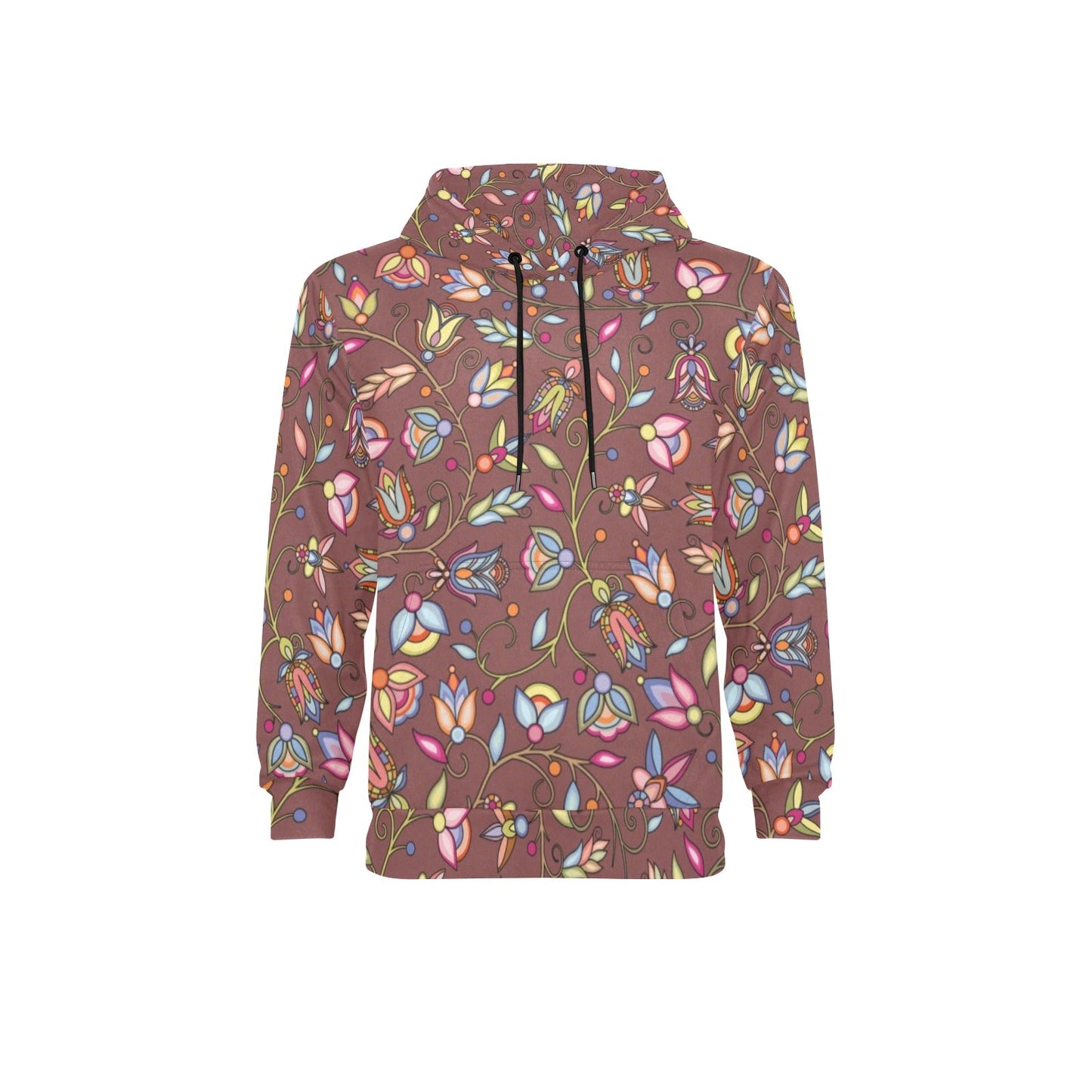 Buffalo Bloom Clay Men's Long Sleeve Fleece Hoodie