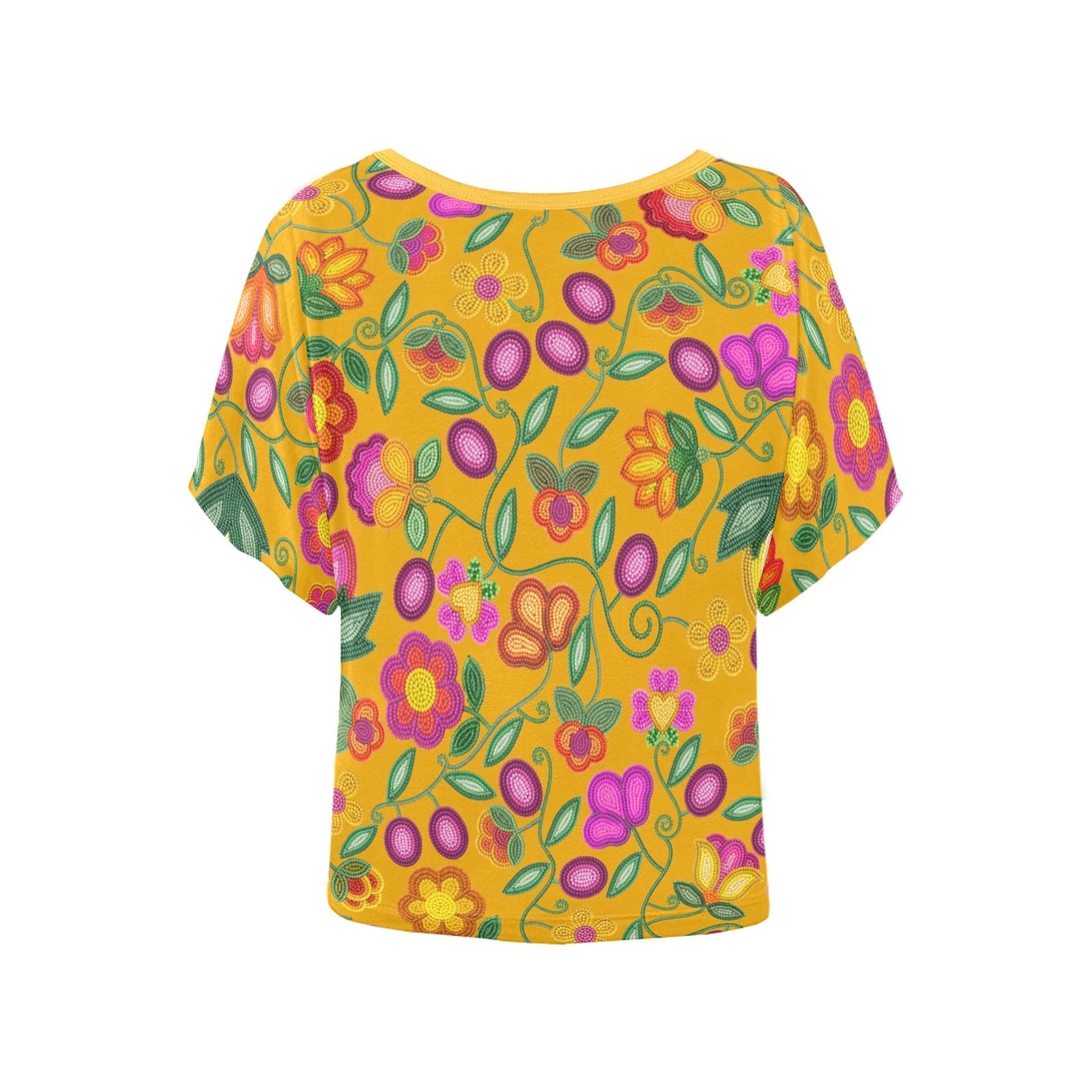 Boreal Bounty Yellow Batwing Blouse