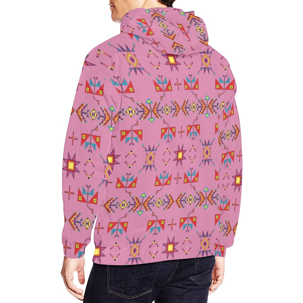 Scattered Generations Pink Hoodie for Men
