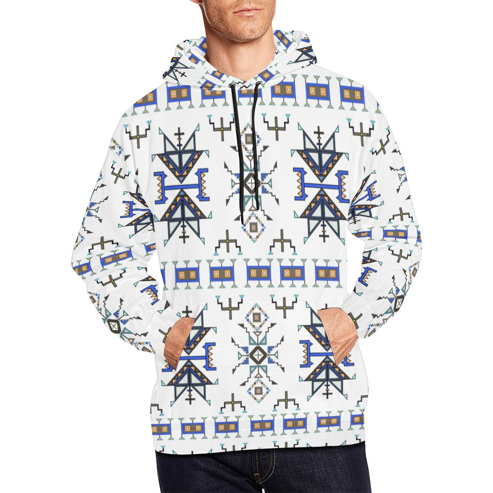 Eagle Strike White Hoodie for Men