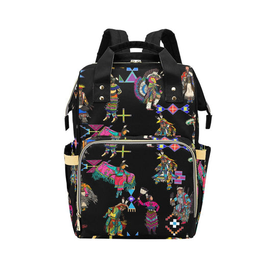 Grand Entry Dancers Black Multi-Function Diaper Backpack
