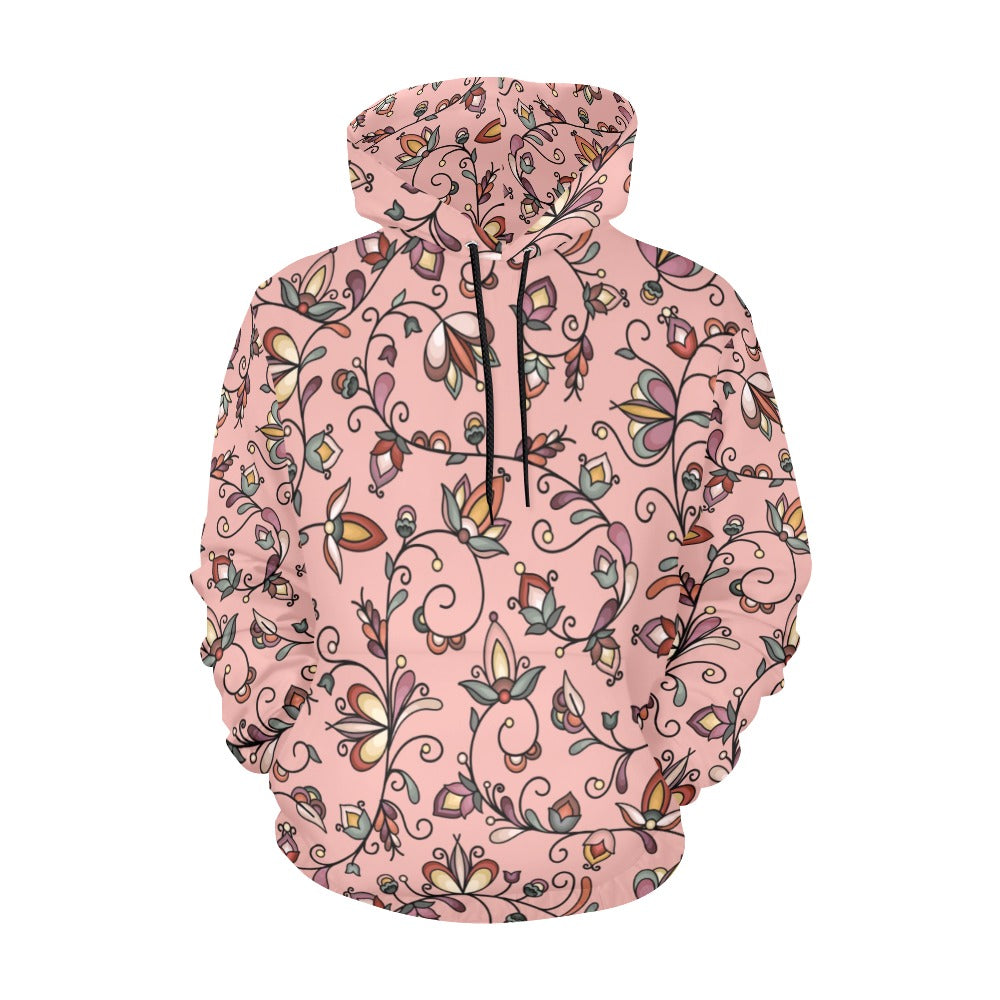 Burnt Sky Petals Peach Hoodie for Men