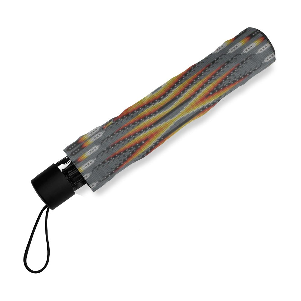 Fire Feather Grey Foldable Umbrella