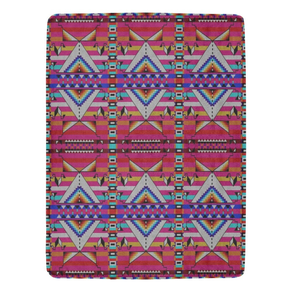 Medicine Blessing Pink X-Large Micro Fleece Blanket