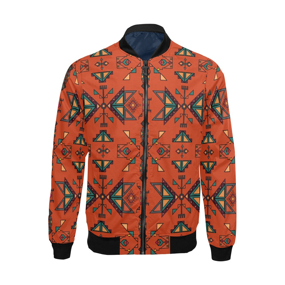 Arrow Dawn Orange Bomber Jacket for Men