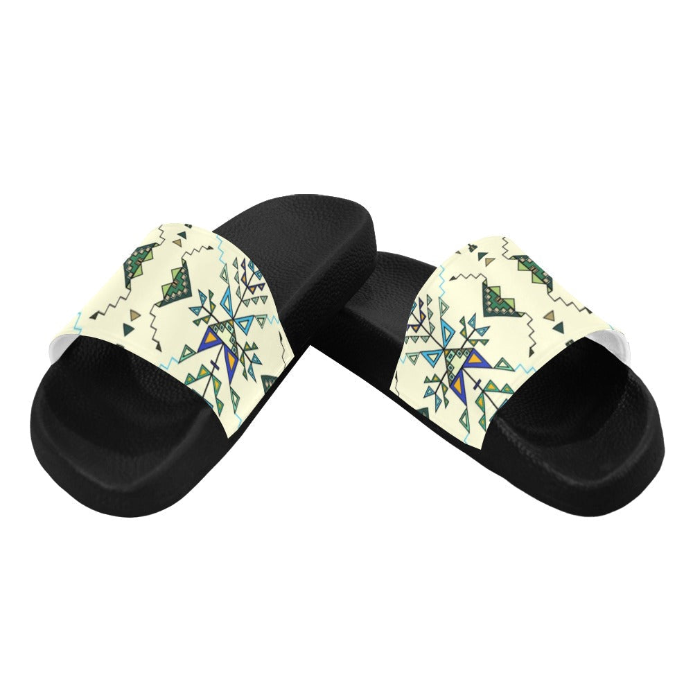 Bear Shield Cream Slide Sandals