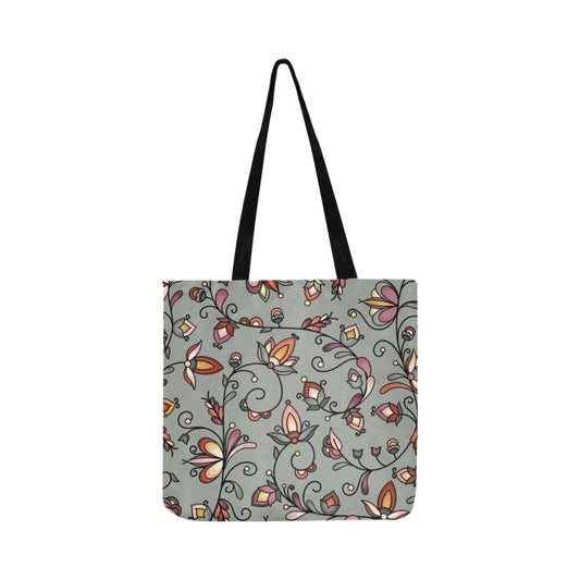 Burnt Sky Petals Green Reusable Shopping Bag