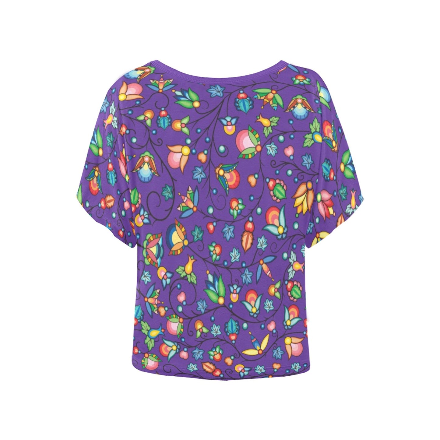 Prairie Plains Spirit Midnight Purple Women's Batwing-Sleeved Blouse T shirt