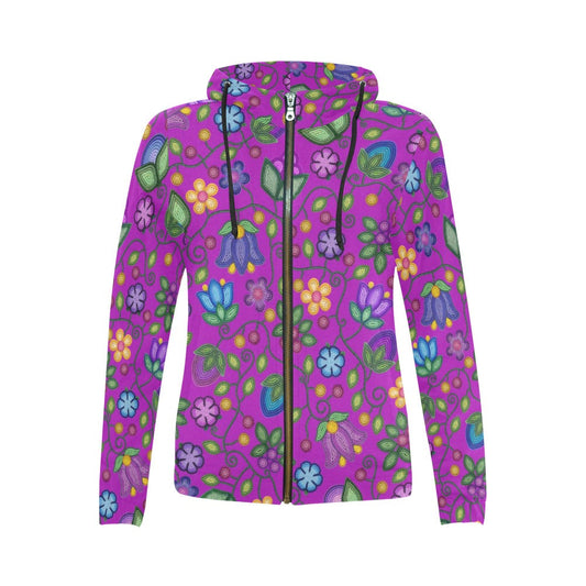 Bloom Uplift Purple Full Zip Hoodie for Women