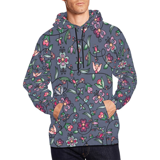 Amber Evening Garland Blue Hoodie for Men