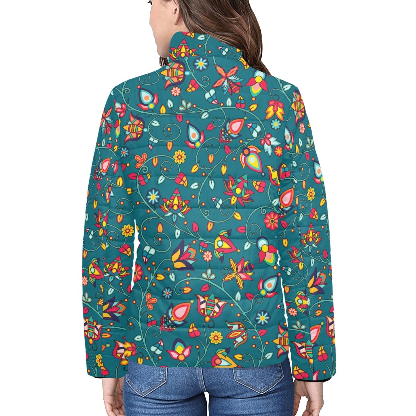 Thorny Path Teal Women's Padded Jacket