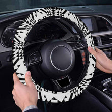 Load image into Gallery viewer, Black Rose Blizzard Steering Wheel Cover with Elastic Edge
