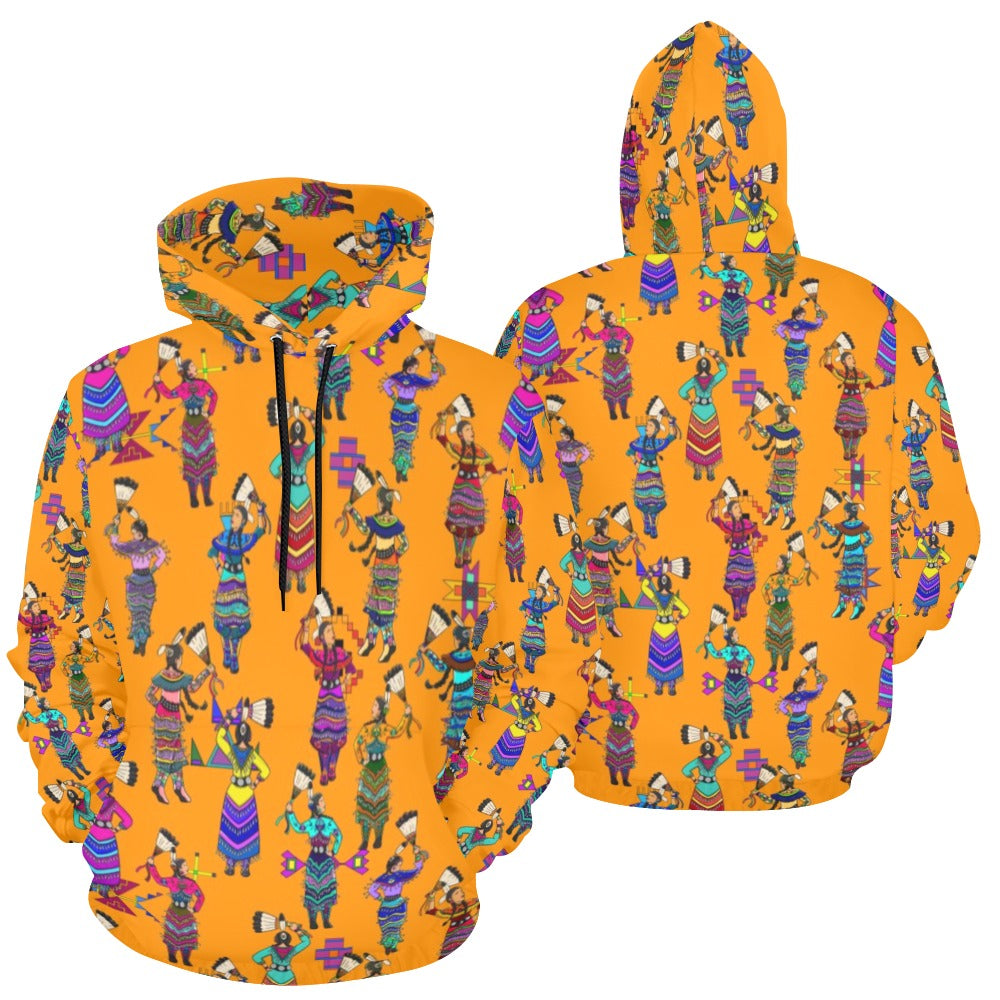 Women's Jingle Dancers Orange Hoodie for Women