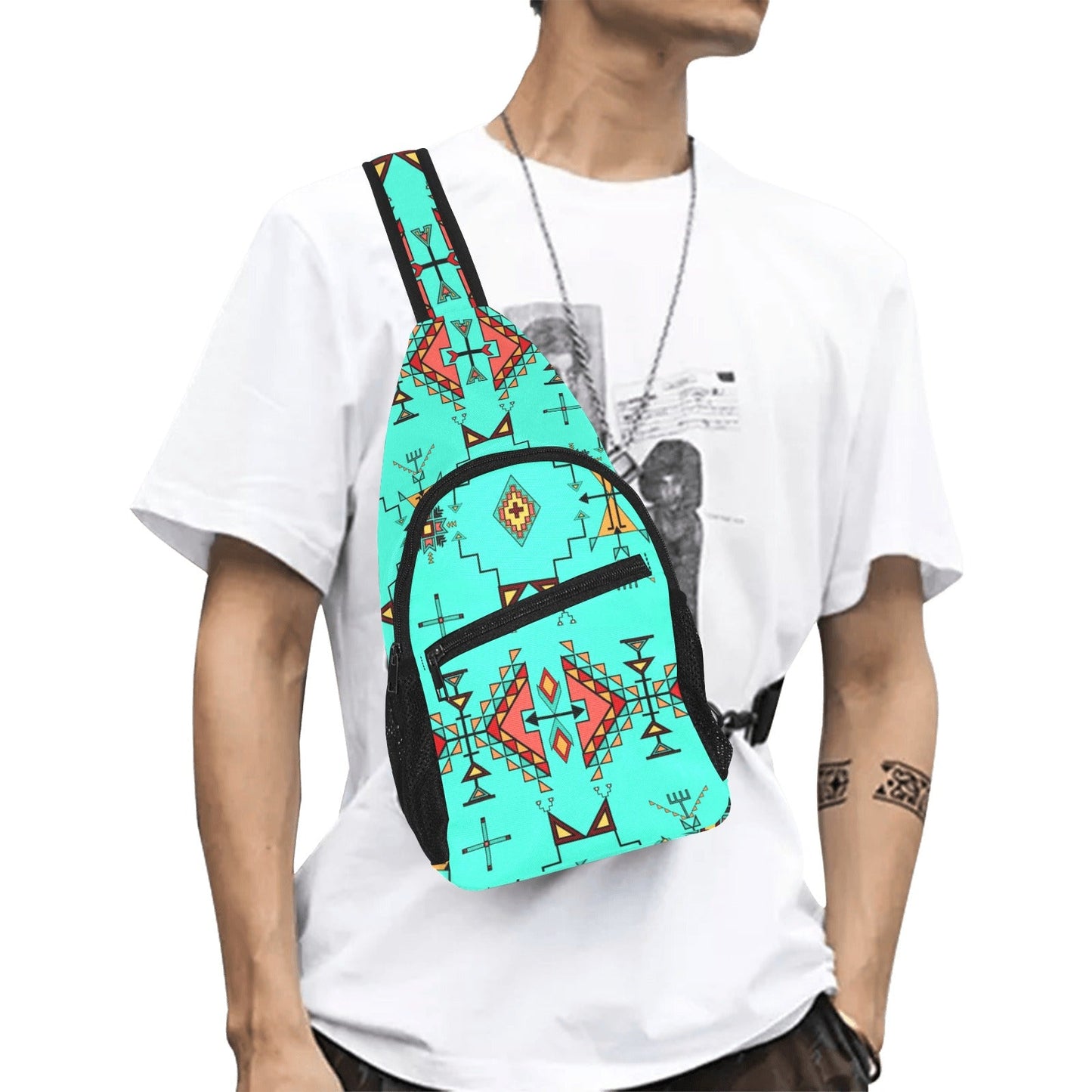 Thunder Flight Turquoise Chest Bag
