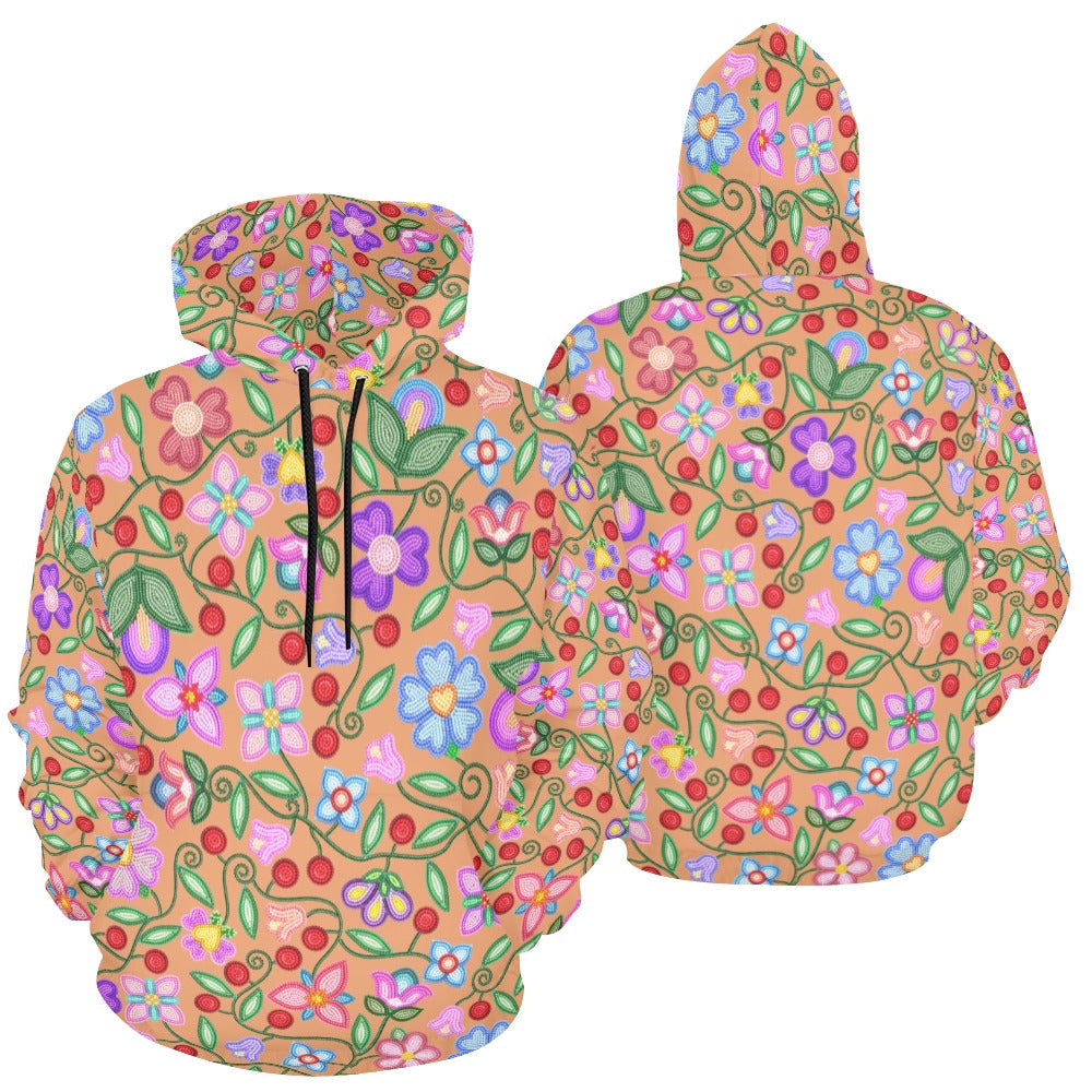 Petal Harmony Terracotta Hoodie for Men