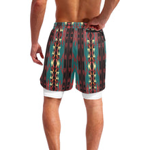 Load image into Gallery viewer, In Ones Element Teal Men&#39;s Sports Shorts with Compression Liner
