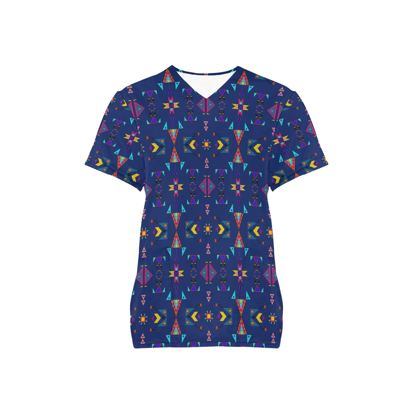 Enemy Territory Dark Navy Scrub Top