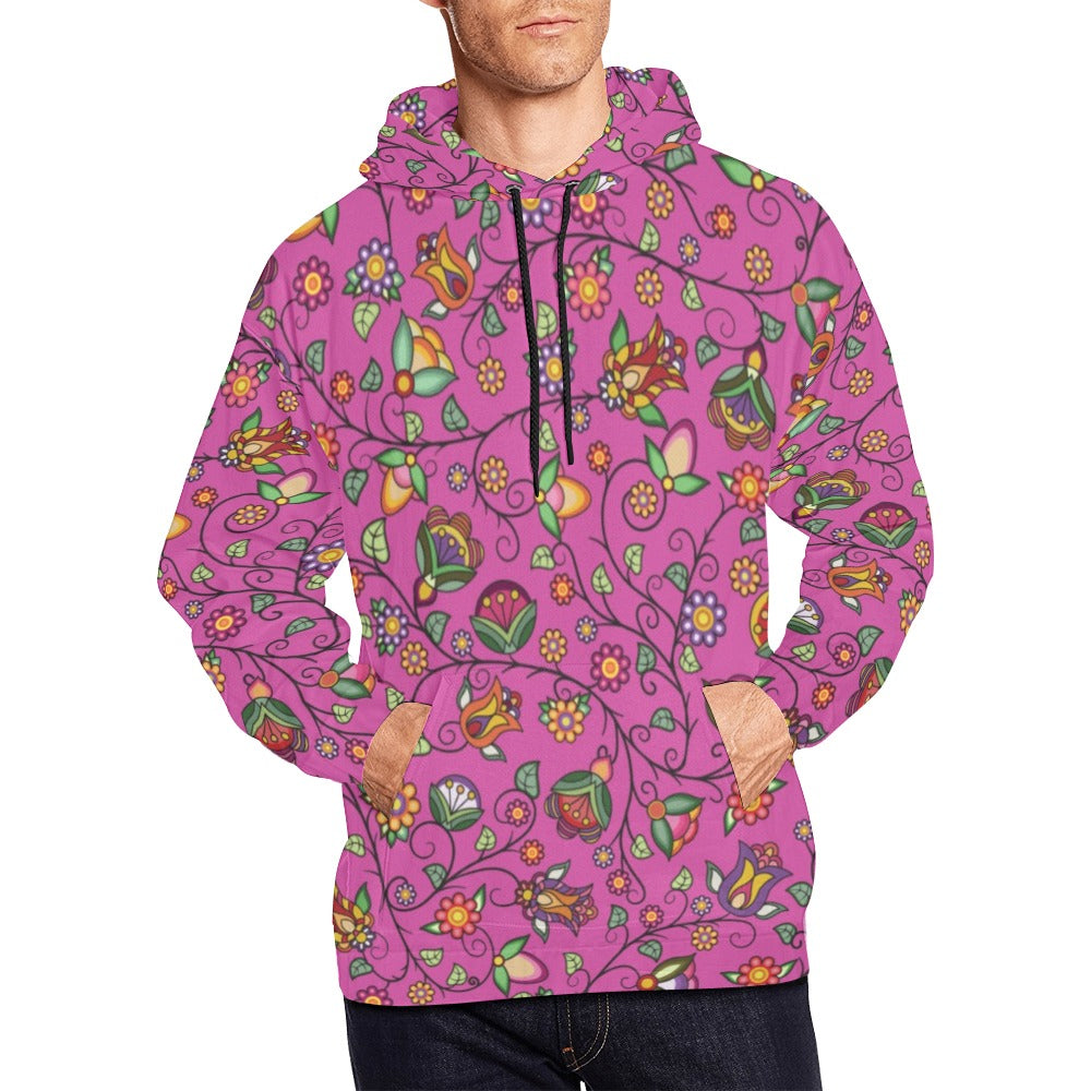 Heartbeat Petals Pink Hoodie for Men