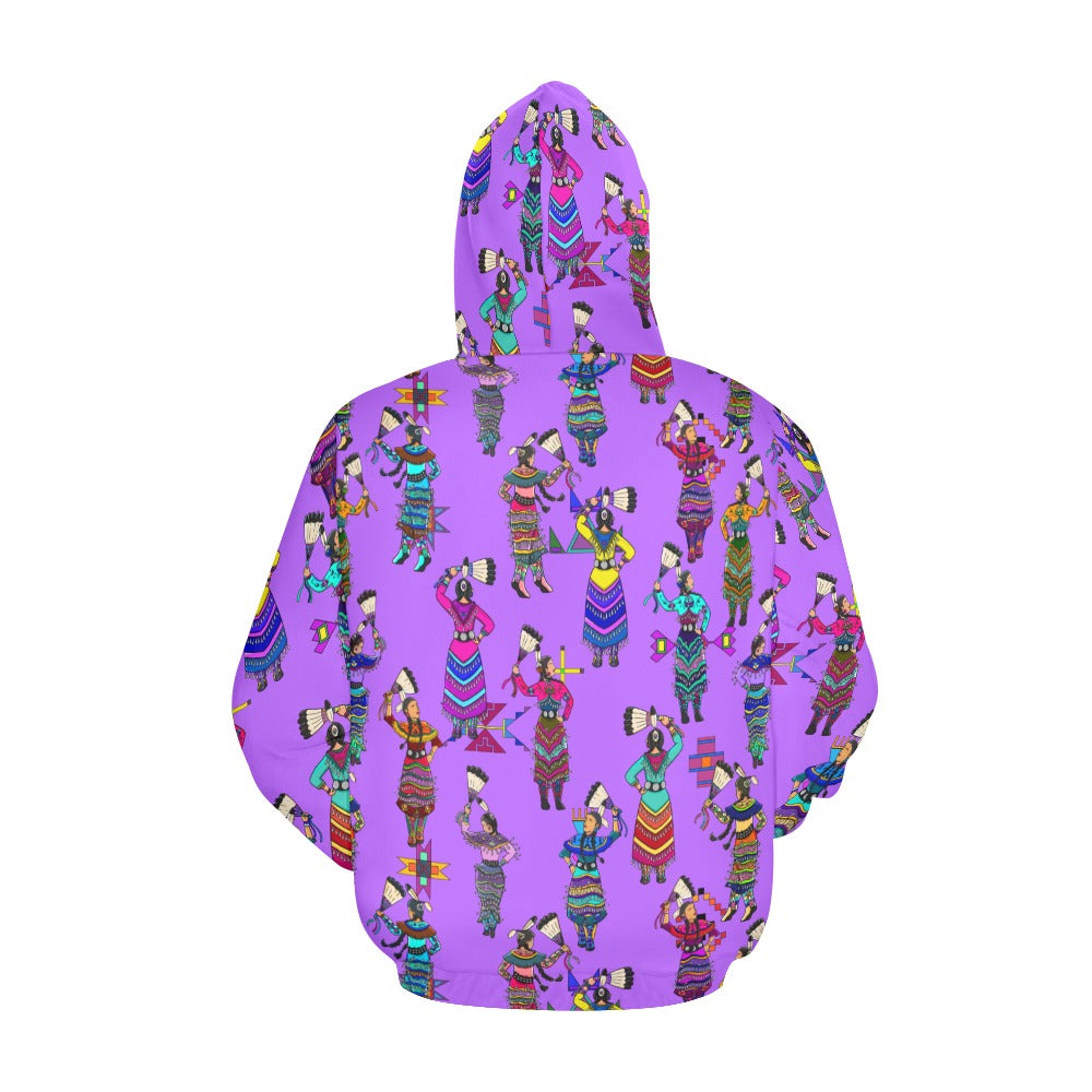 Women's Jingle Dancers Purple Hoodie for Men