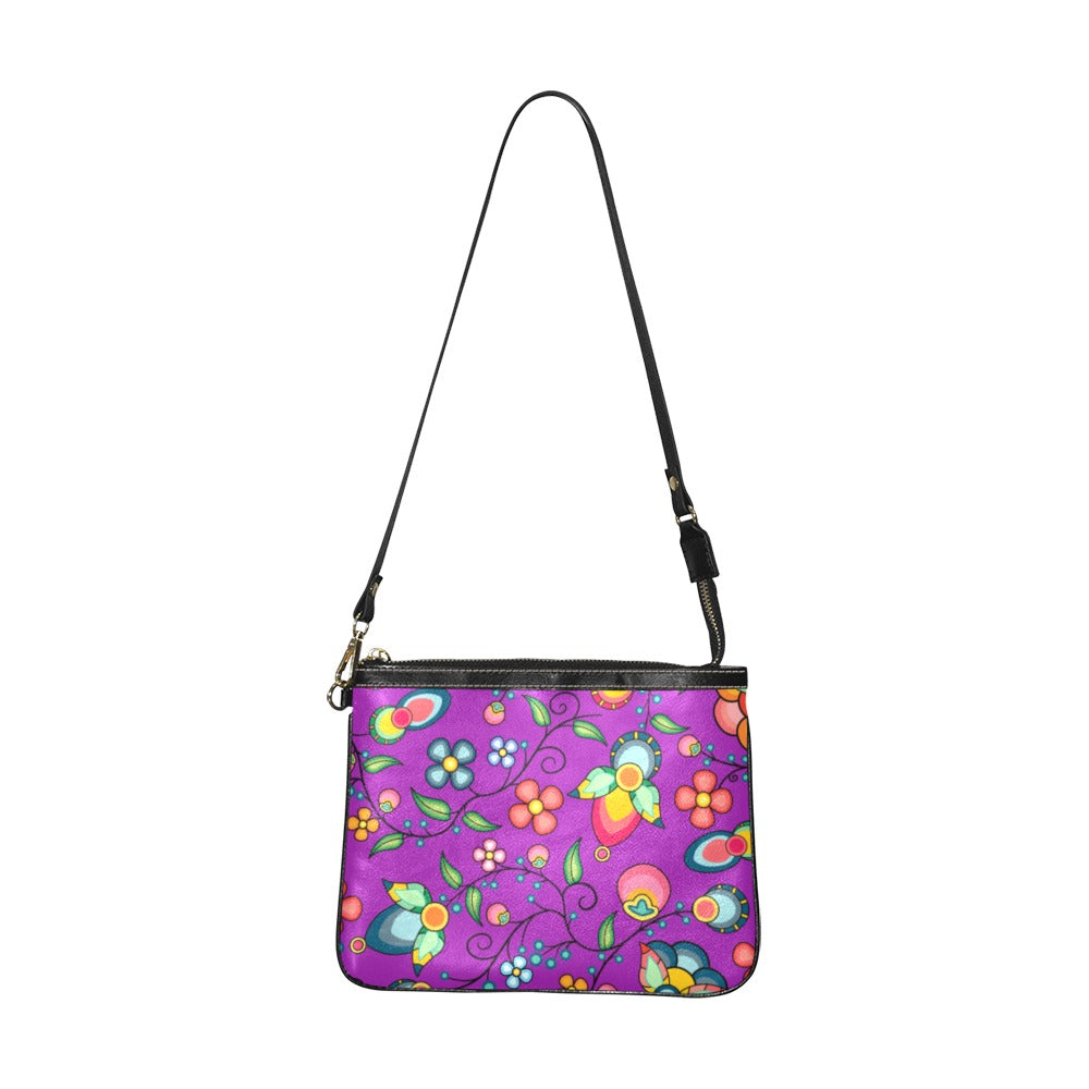 Floral Bounty Purple Small Shoulder Bag
