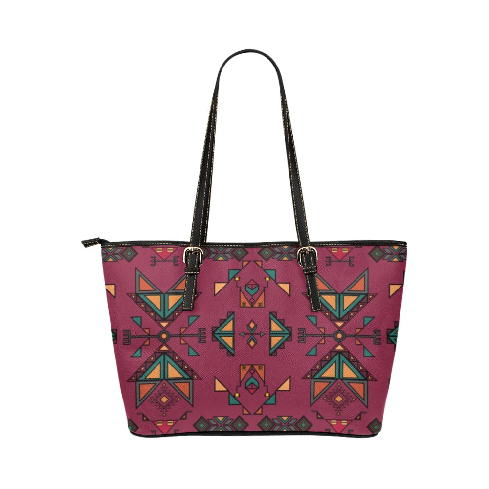 Arrow dawn Maroon Leather Tote