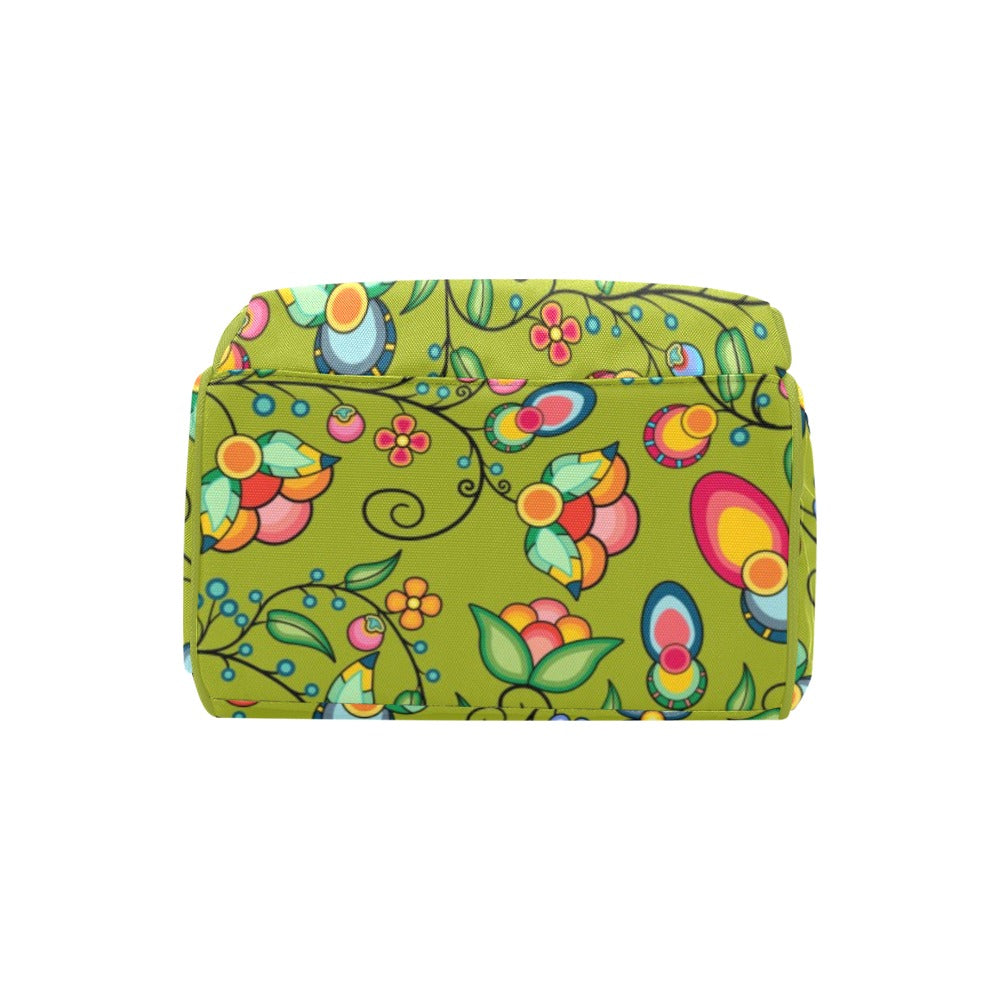Floral Bounty Sweetgrass Multi-Function Diaper Backpack