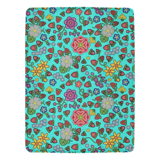 Berry Pop Turquoise X-Large Micro Fleece Blanket