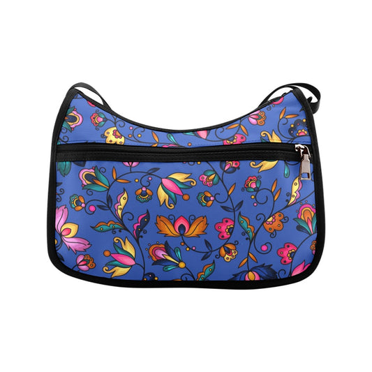 Copper Prairie Petals Blue Crossbody Bag