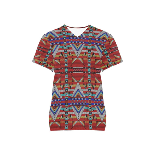 Medicine Blessing Red Scrub Top
