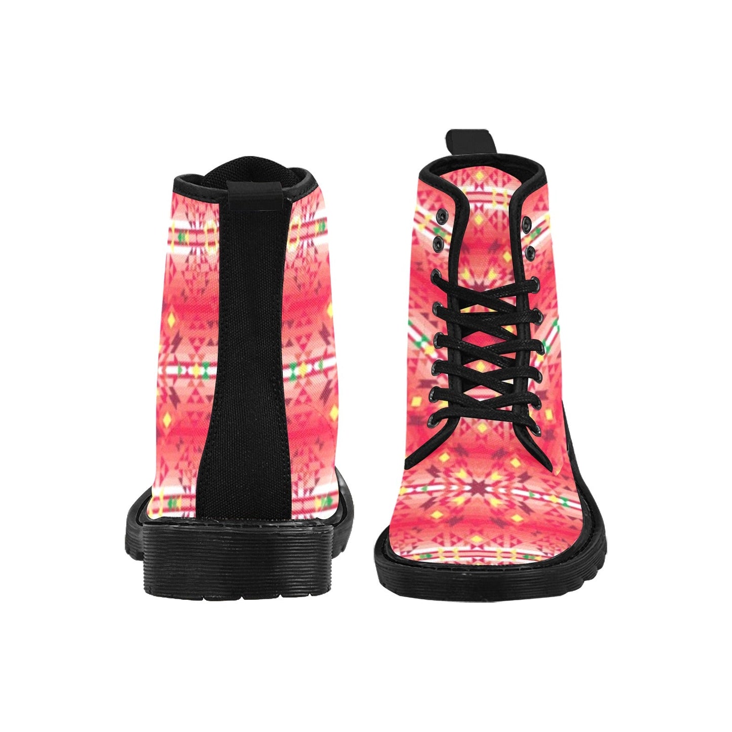 Red Pink Star Boots for Men