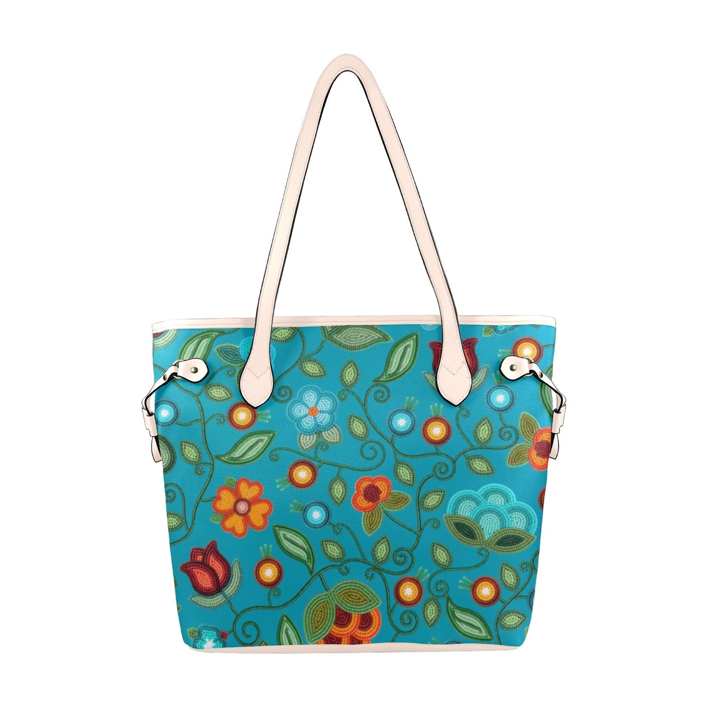 Prairie Fire Petals Ocean Clover Canvas Tote