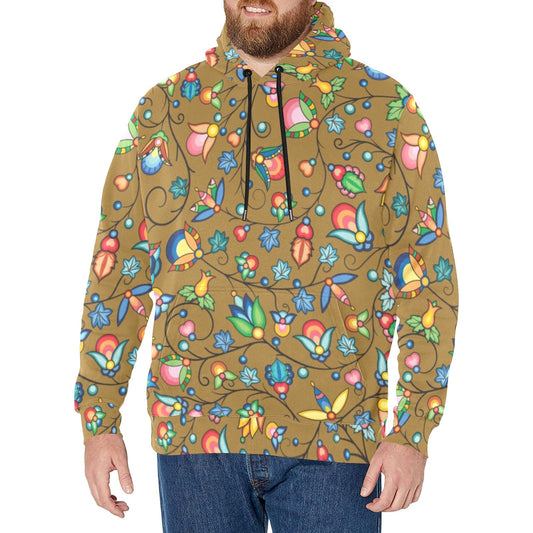 Prairie Plains Spirit Fall Leaves Men's Long Sleeve Fleece Hoodie