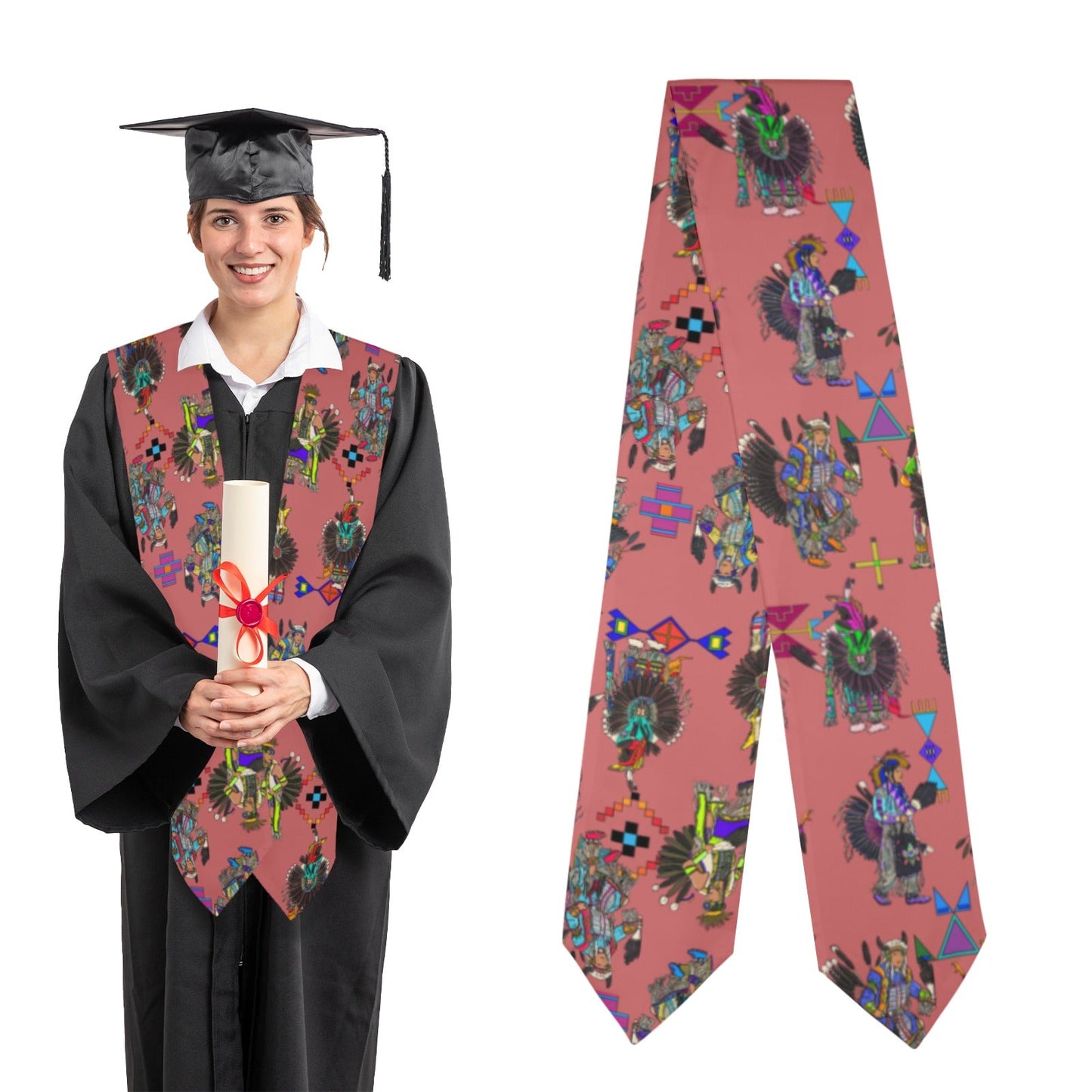 Men's Tradish Dancers Terra Cotta Graduation Stole