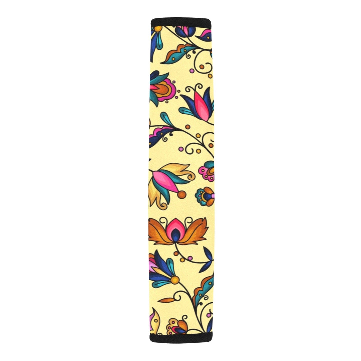 Copper Prairie Petals Yellow Seat Belt Cover