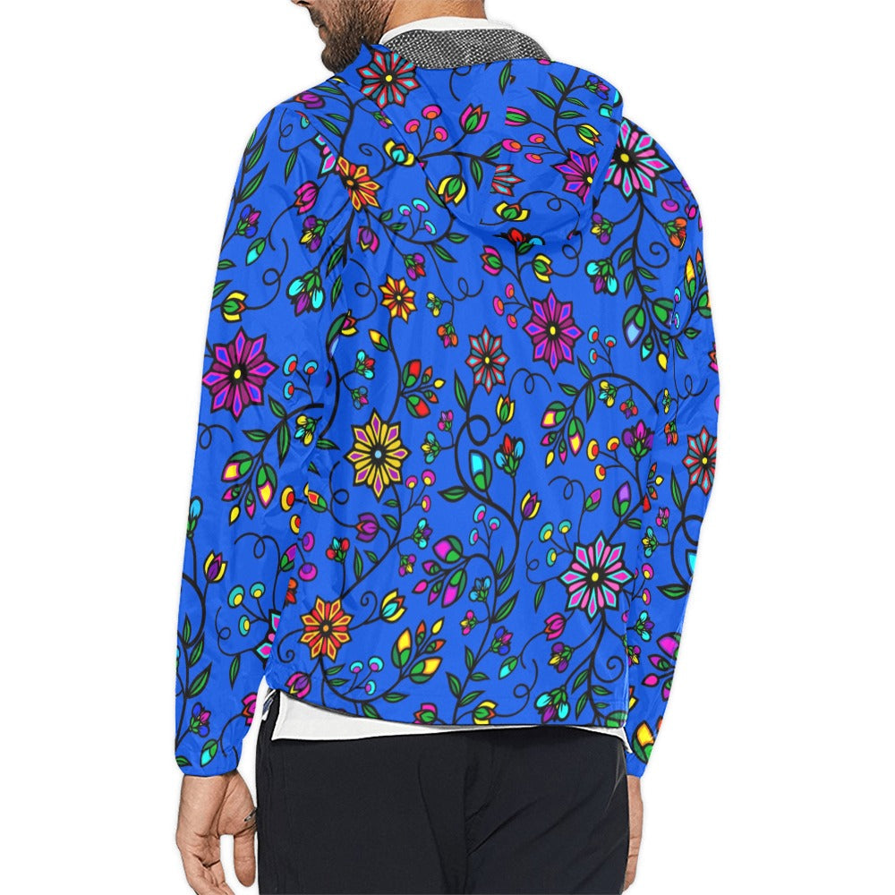 Prairie Paintbrush Blue Men's Windbreaker