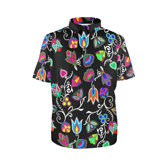 Indigenous Paisley Black Polo Shirt