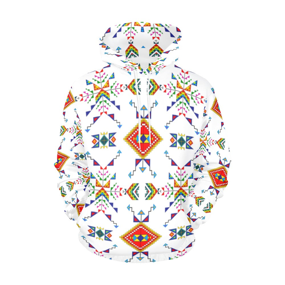 Buffalo Jump White Hoodie for Women