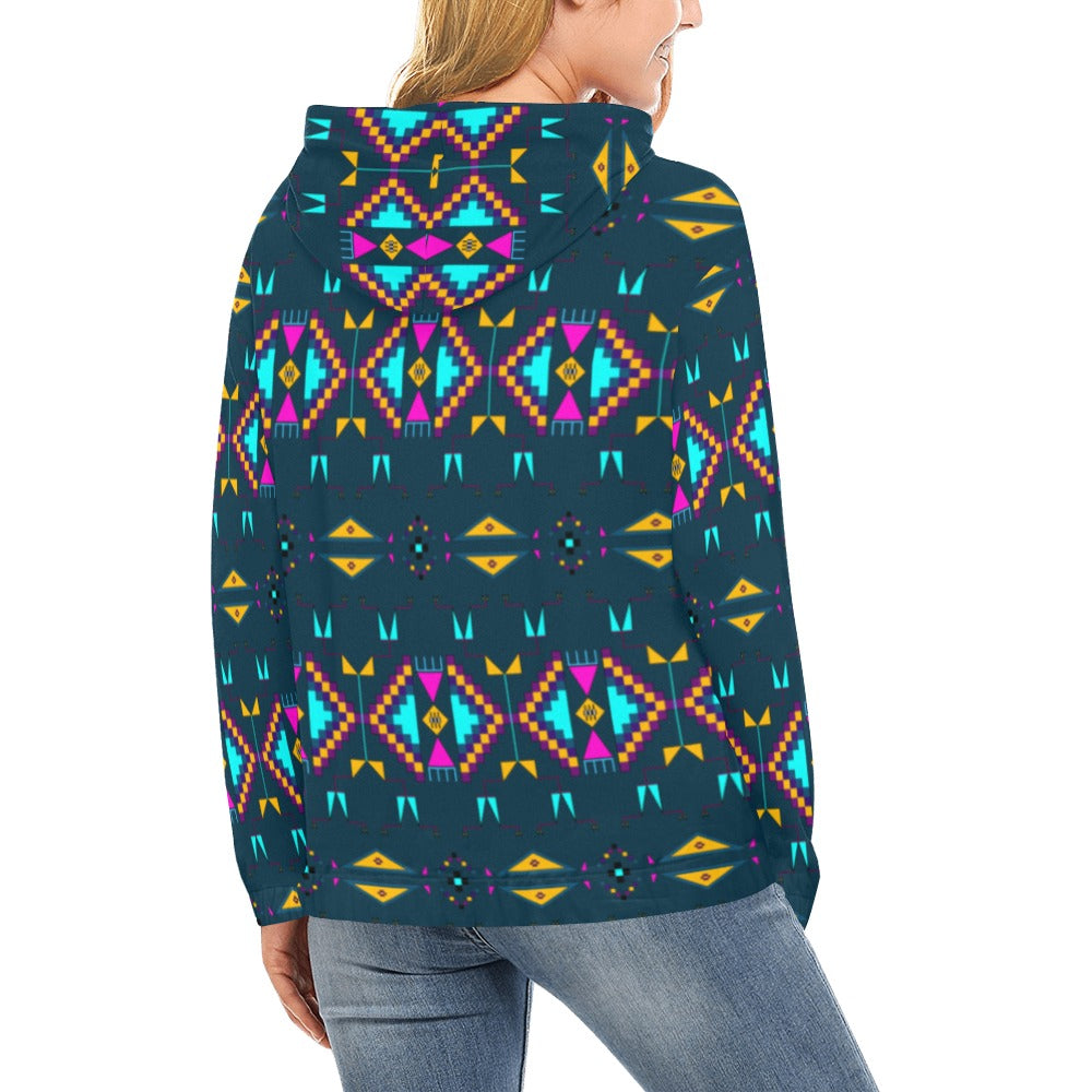Rite of Passage Dark Teal Hoodie for Women