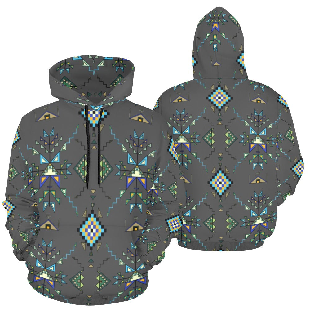 Bear Shield Gray Hoodie for Women