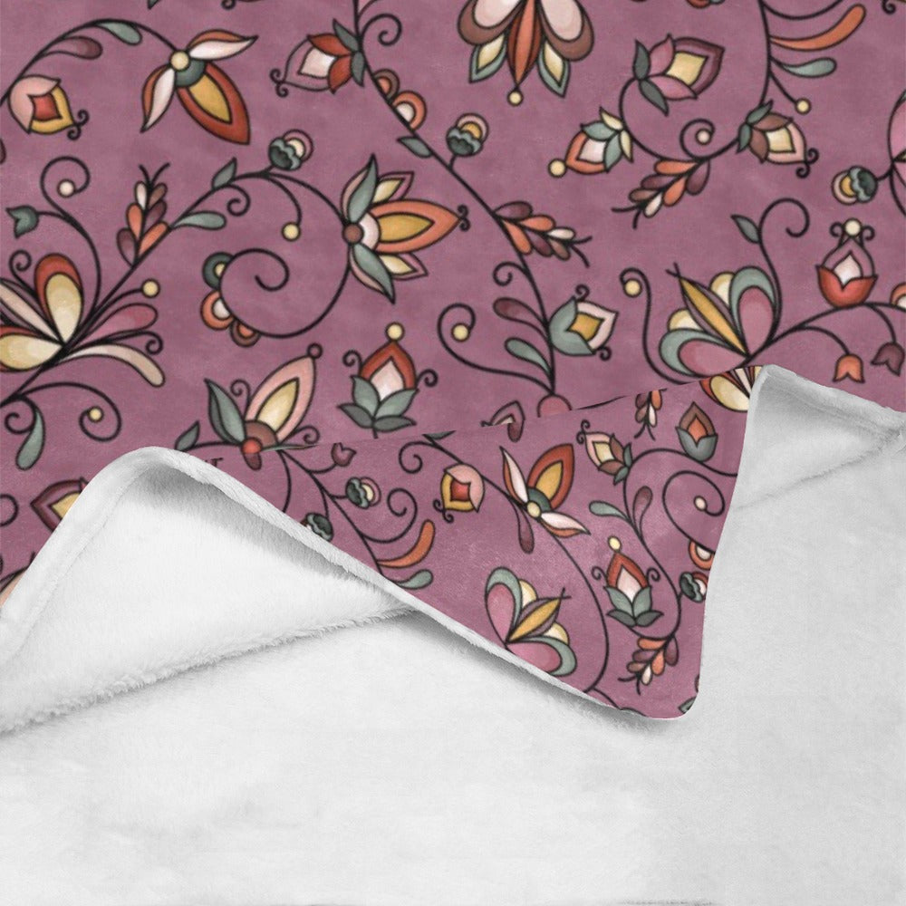 Burnt Sky Petals Magenta X-Large Micro Fleece Blanket