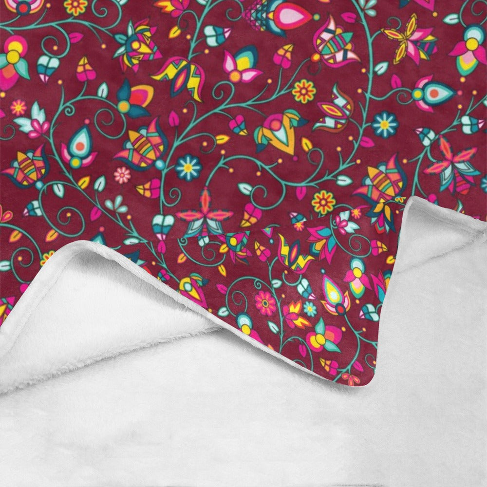 Thorny Path Cranberry X-Large Micro Fleece Blanket