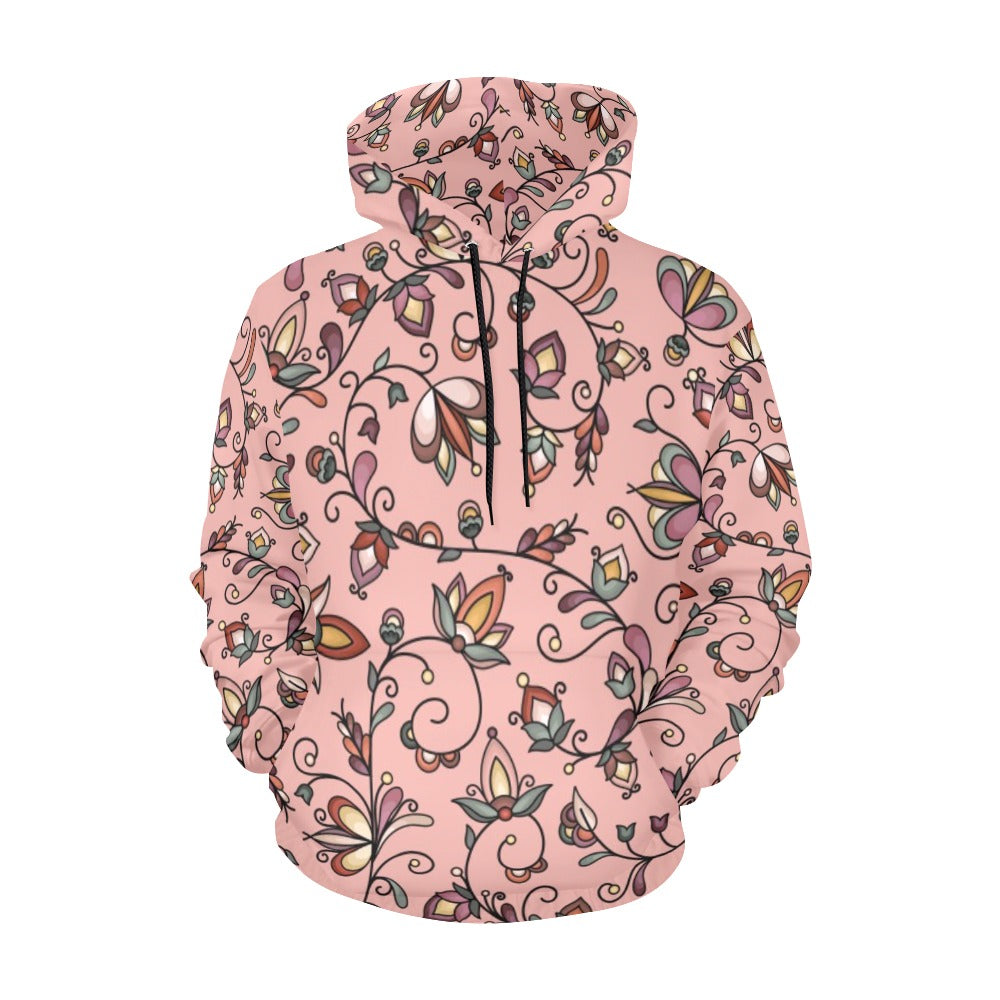 Burnt Sky Petals Peach Hoodie for Men