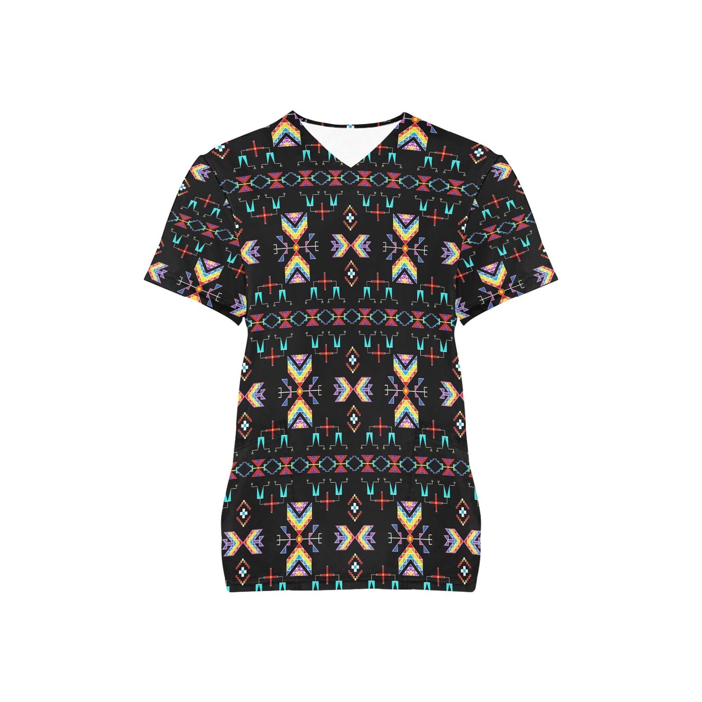 Rainy Chief Rainbow Scrub Top