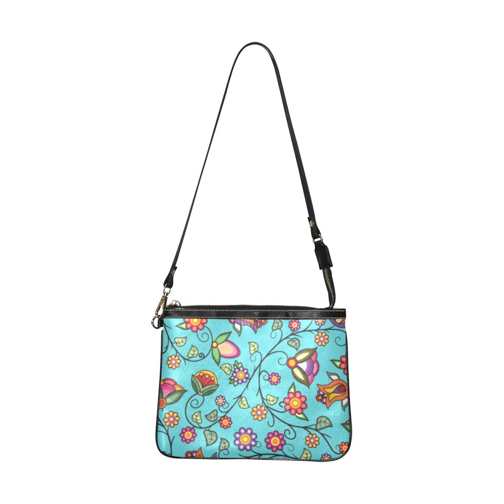 Heartbeat Petals Turquoise Small Shoulder Bag