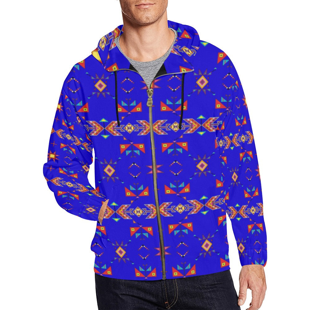 Scattered Generations Royal Men's Zipper Hoodie